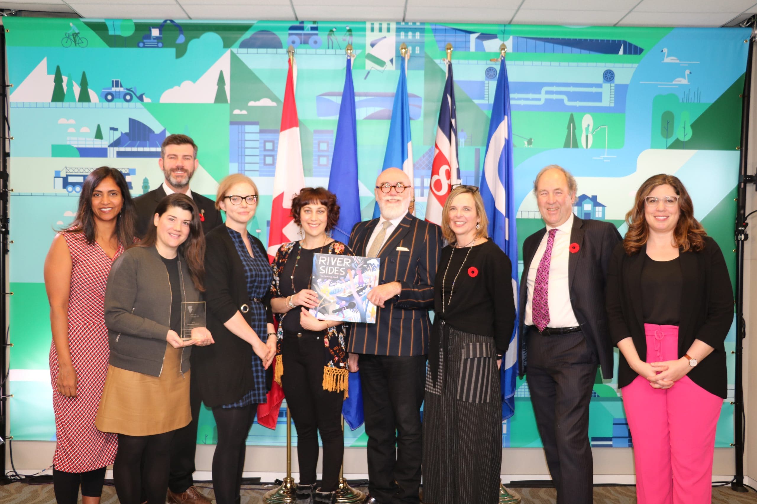EPL staff receiving the Urban Libraries Council Innovations Initiative Honourable Mention award
