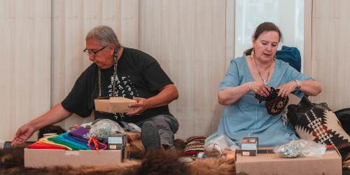 Pipe ceremony with Elders Jerry and Jo-Ann Saddleback